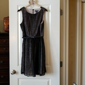 Black polka dot dress